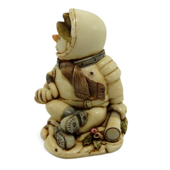 HARMONY KINGDOM Blue Moon Snowman Astronaut Figurine Trinket Box - Picture 4 of 12